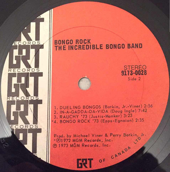 The Incredible Bongo Band : Bongo Rock (LP, Album)