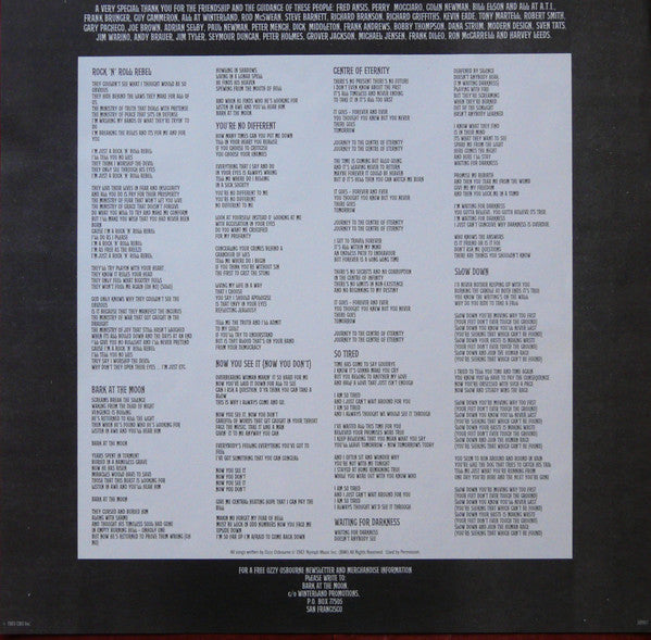 Ozzy Osbourne : Bark At The Moon (LP, Album)