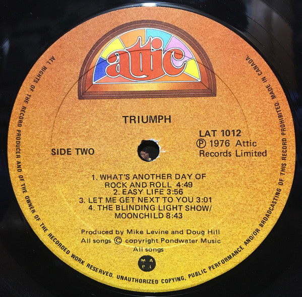 Triumph (2) : Triumph (LP, Album, RE)