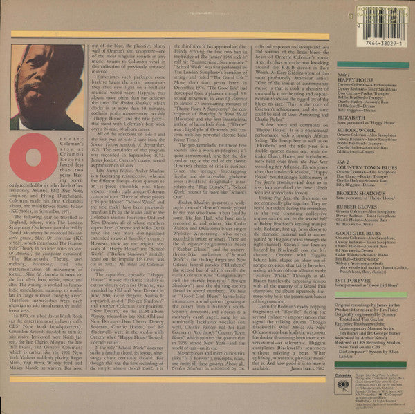 Ornette Coleman : Broken Shadows (LP, Album, Pit)