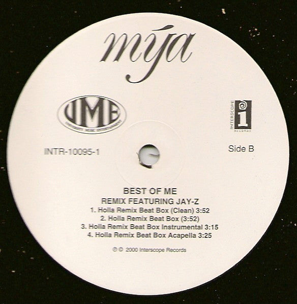 Mya Featuring Jay-Z : Best Of Me (Remix) (12")