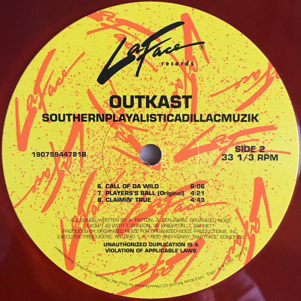 OutKast : Southernplayalisticadillacmuzik (2xLP, Album, Club, RE, RM, Ora)