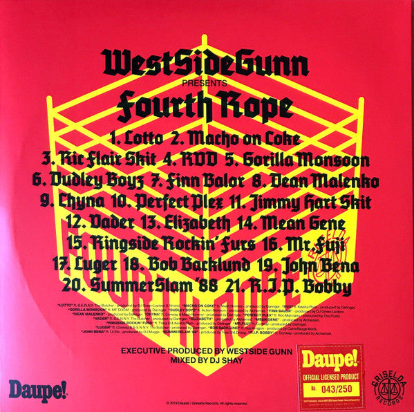 WestsideGunn : Fourth Rope (2xLP, Comp, Ltd, Mixtape, Num, Yel)