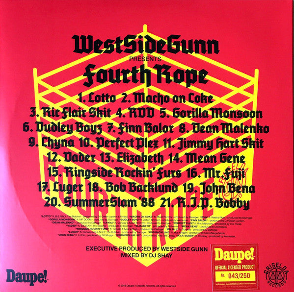 WestsideGunn : Fourth Rope (2xLP, Comp, Ltd, Mixtape, Num, Yel)