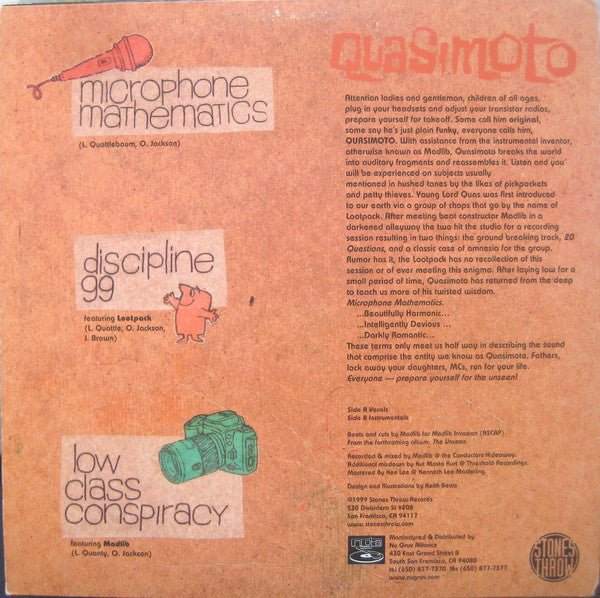 Quasimoto : Microphone Mathematics (12", Single)