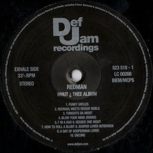 Redman : Whut? Thee Album (LP, Album, Ltd, Num, RE, RM)