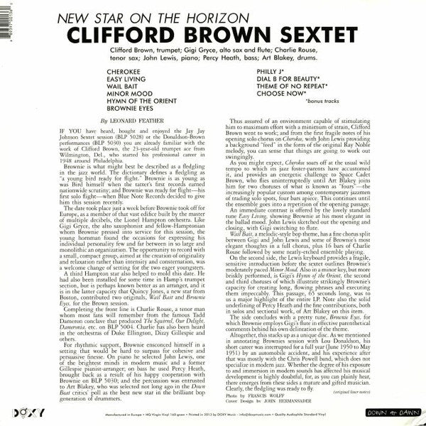 Clifford Brown : New Star On The Horizon (LP, Album, RE)