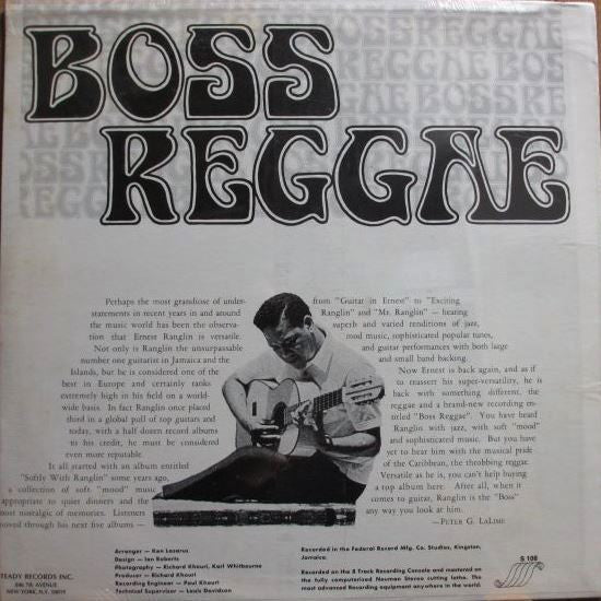 Ernest Ranglin : Boss Reggae - Sounds Ranglin (LP, Album)