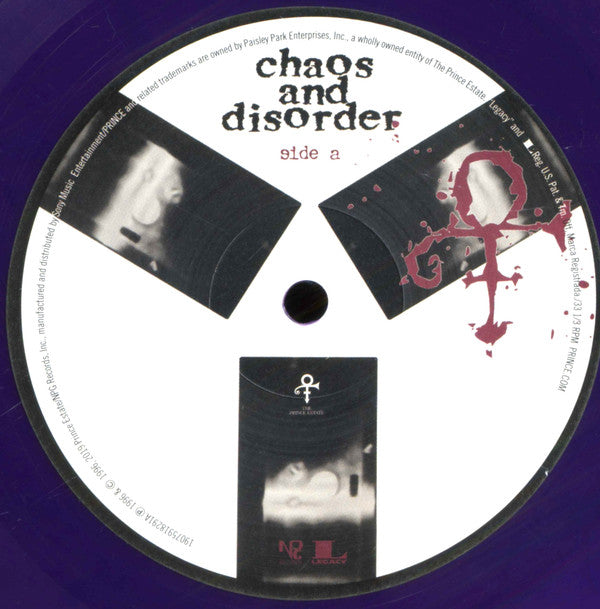 The Artist (Formerly Known As Prince) : Chaos And Disorder (LP, Album, Ltd, RE, Pur)
