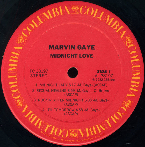Marvin Gaye : Midnight Love (LP, Album, Pit)