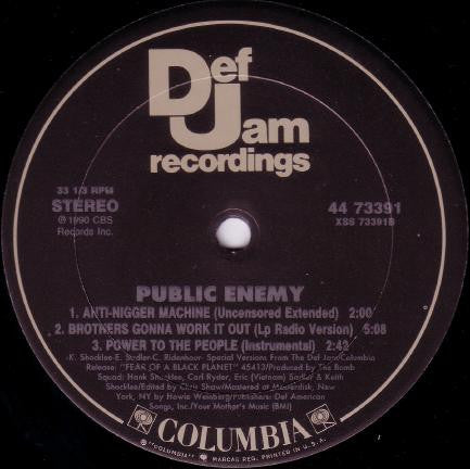 Public Enemy : Brothers Gonna Work It Out (12")