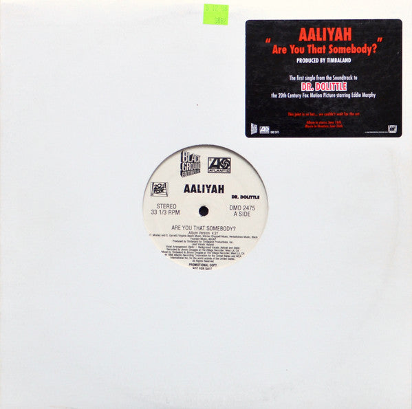 Aaliyah : Are You That Somebody? (12", Promo)