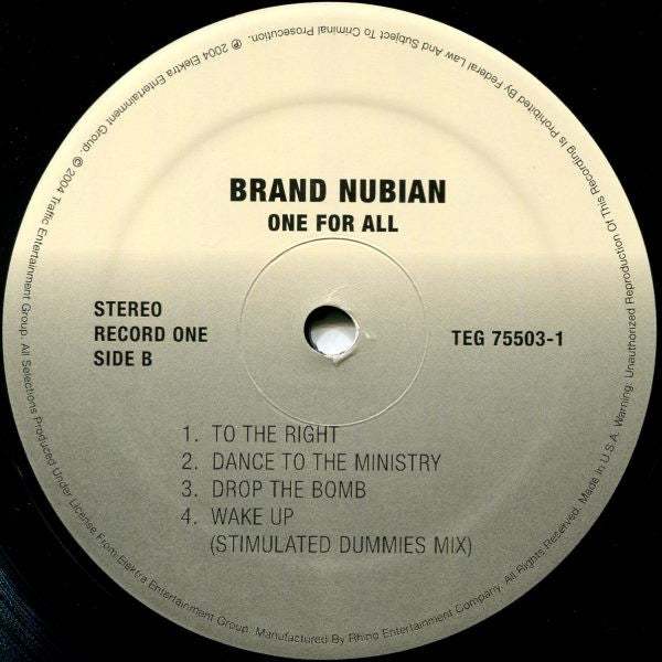Brand Nubian : One For All (2xLP, Album, RE)