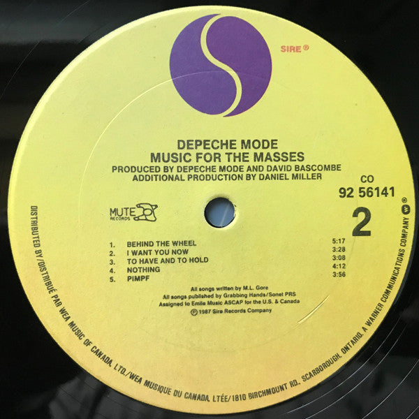 Depeche Mode : Music For The Masses (LP, Album)