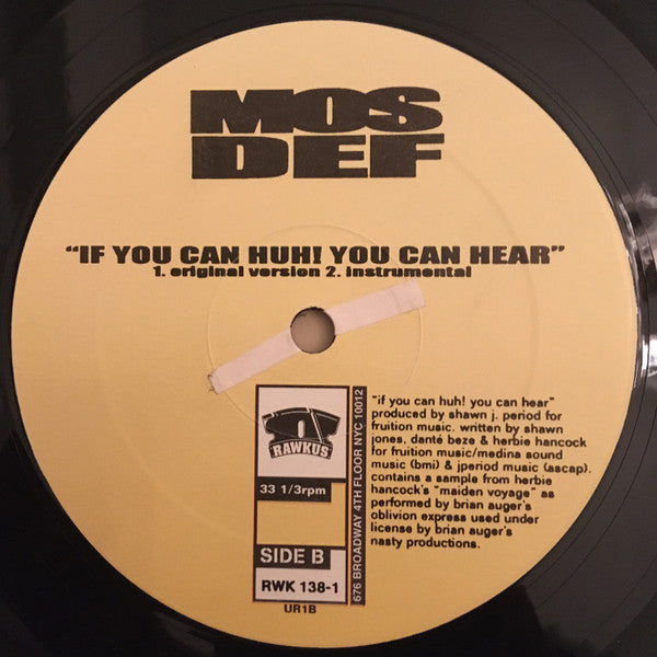 Mos Def : The Universal Magnetic / If You Can Huh You Can Hear (12", RP)