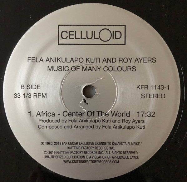 Fela Kuti And Roy Ayers : Music Of Many Colours (LP, Album, RE)