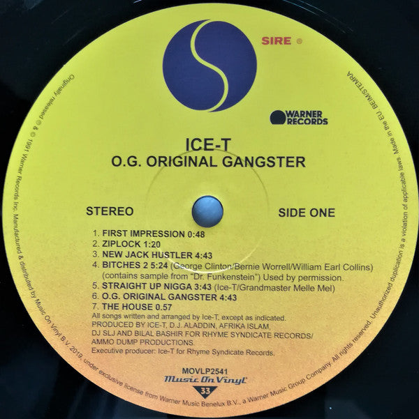 Ice-T : O.G. Original Gangster (LP, Album, RE, 180)