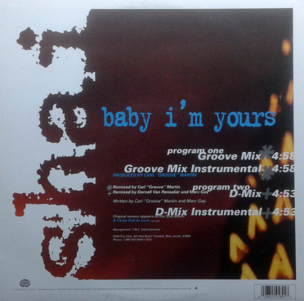 Shai (3) : Baby I'm Yours (12", Single)