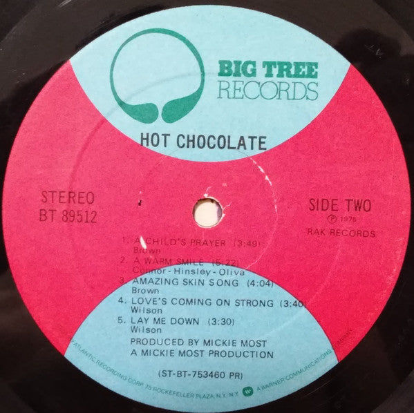 Hot Chocolate : Hot Chocolate (LP, Album, PR )