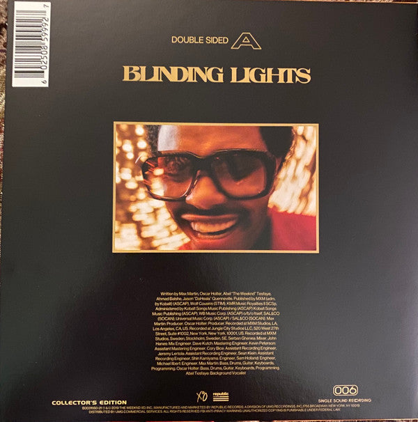 The Weeknd : Blinding Lights (7", Single, Ltd)