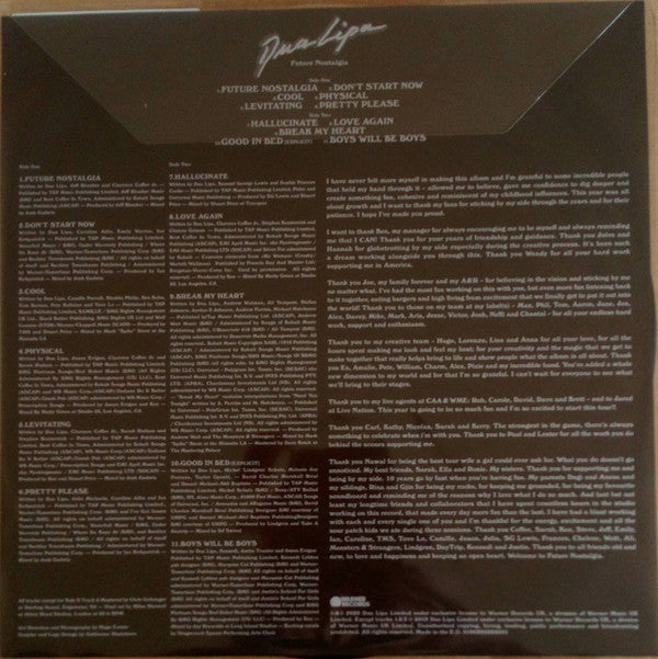 Dua Lipa : Future Nostalgia (LP, Album, Ltd, Pic)