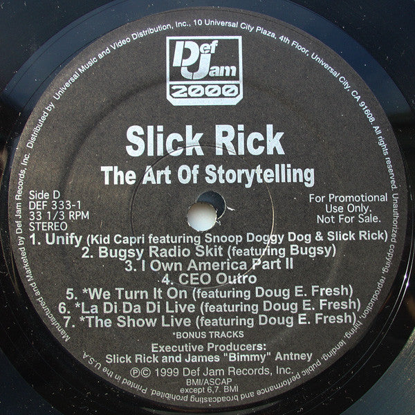 Slick Rick : The Art Of Storytelling (2xLP, Album, Promo, Cle)