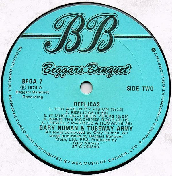 Gary Numan + Tubeway Army : Replicas (LP, Album)