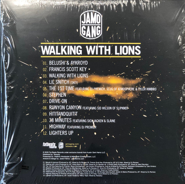 Jamo Gang : Walking With Lions (LP, Album, Yel)