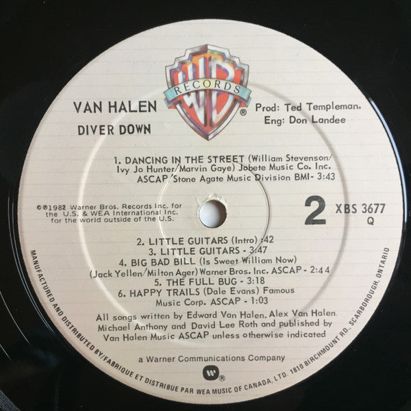 Van Halen : Diver Down (LP, Album)