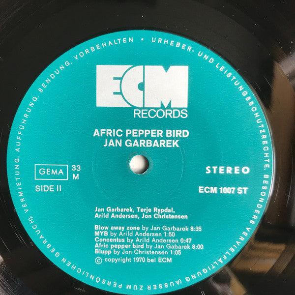 Jan Garbarek Quartet : Afric Pepperbird (LP, Album)