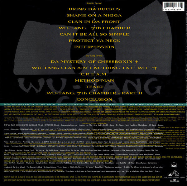 Wu-Tang Clan : Enter The Wu-Tang (36 Chambers) (LP, Album)