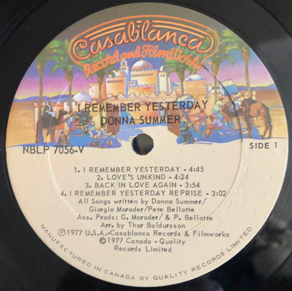 Donna Summer : I Remember Yesterday (LP, Album)
