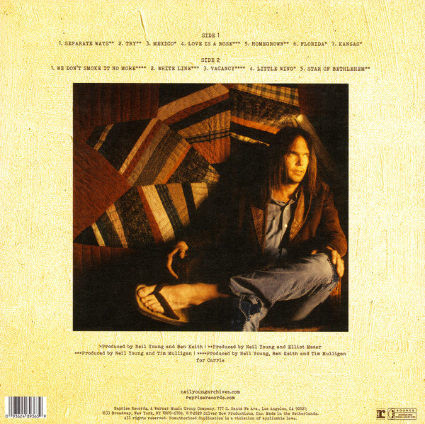 Neil Young : Homegrown (LP, Album)