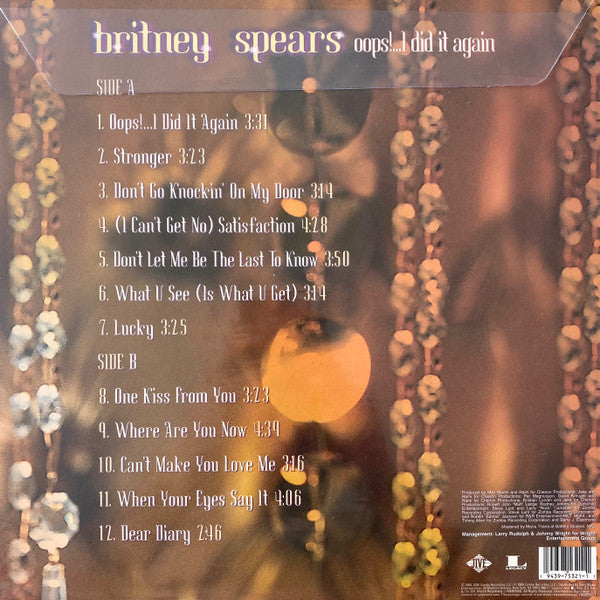 Britney Spears : Oops!...I Did It Again (LP, Album, Pic, RE, RM, 20t)