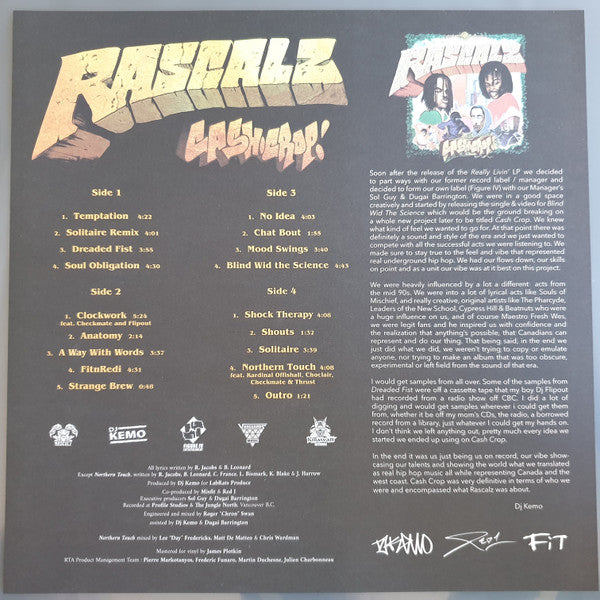 Rascalz : Cash Crop (2xLP, Album, Ltd, Num, RE)