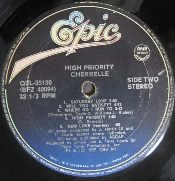 Cherrelle : High Priority (LP, Album)