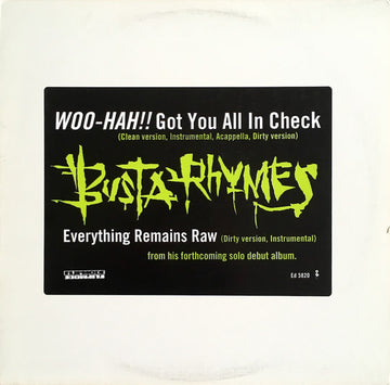 Busta Rhymes : Woo-Hah!! Got You All In Check (12", Promo)