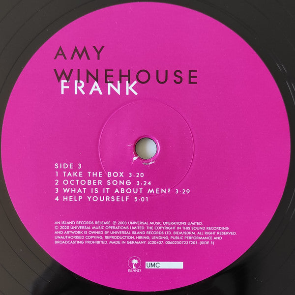 Amy Winehouse : Frank (2xLP, Album, Dlx, RE, RM)