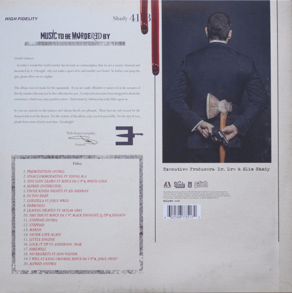 Eminem, Slim Shady : Music To Be Murdered By (2xLP, Album, Bla)