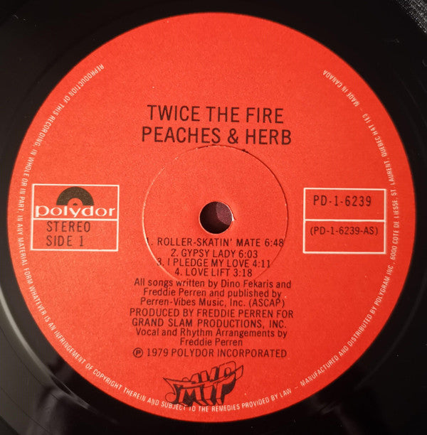 Peaches & Herb : Twice The Fire (LP, Album)