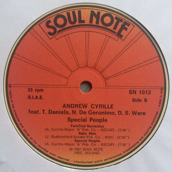 Andrew Cyrille : Special People (LP, Album)