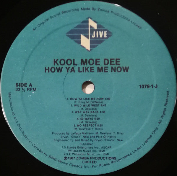 Kool Moe Dee : How Ya Like Me Now (LP, Album)