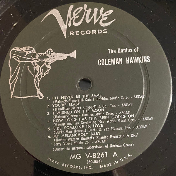 Coleman Hawkins : The Genius Of Coleman Hawkins (LP, Album, Mono)