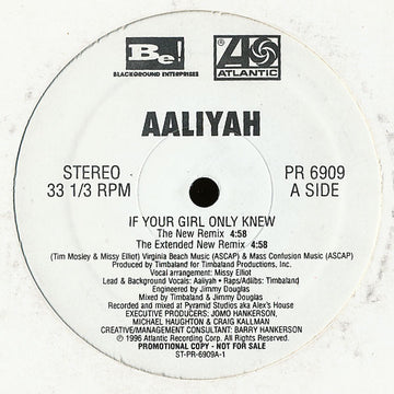 Aaliyah : If Your Girl Only Knew (12", Promo)