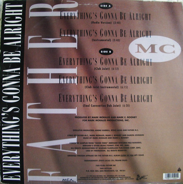 Father MC : Everything's Gonna Be Alright (12", Single)