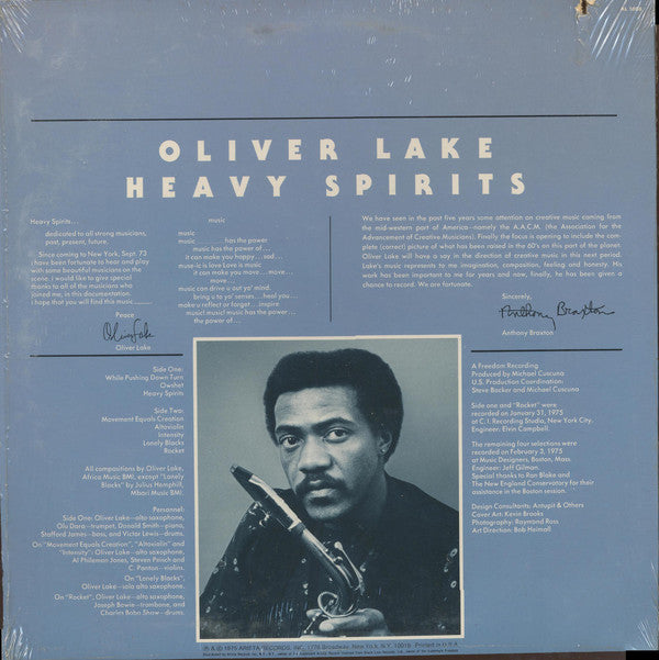 Oliver Lake : Heavy Spirits (LP, Album)