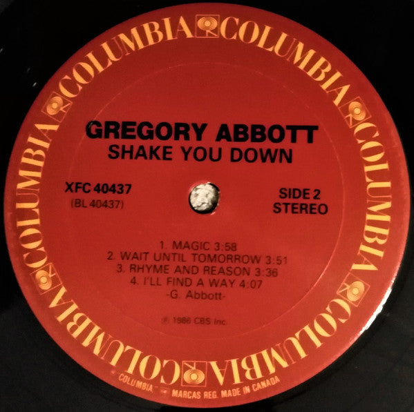 Gregory Abbott : Shake You Down (LP, Album)