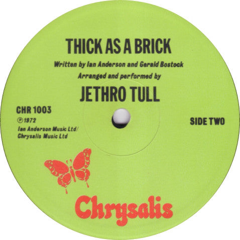 Jethro Tull : Thick As A Brick (LP, Album, RP)