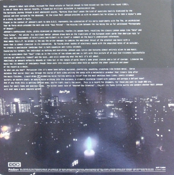 Matt Johnson : Burning Blue Soul (LP, Album)