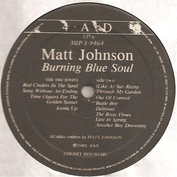 Matt Johnson : Burning Blue Soul (LP, Album)